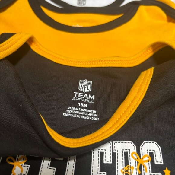 NFL Pittsburg Steelers Infant 3pk Bodysuits, 18 mos - Picture 6 of 9